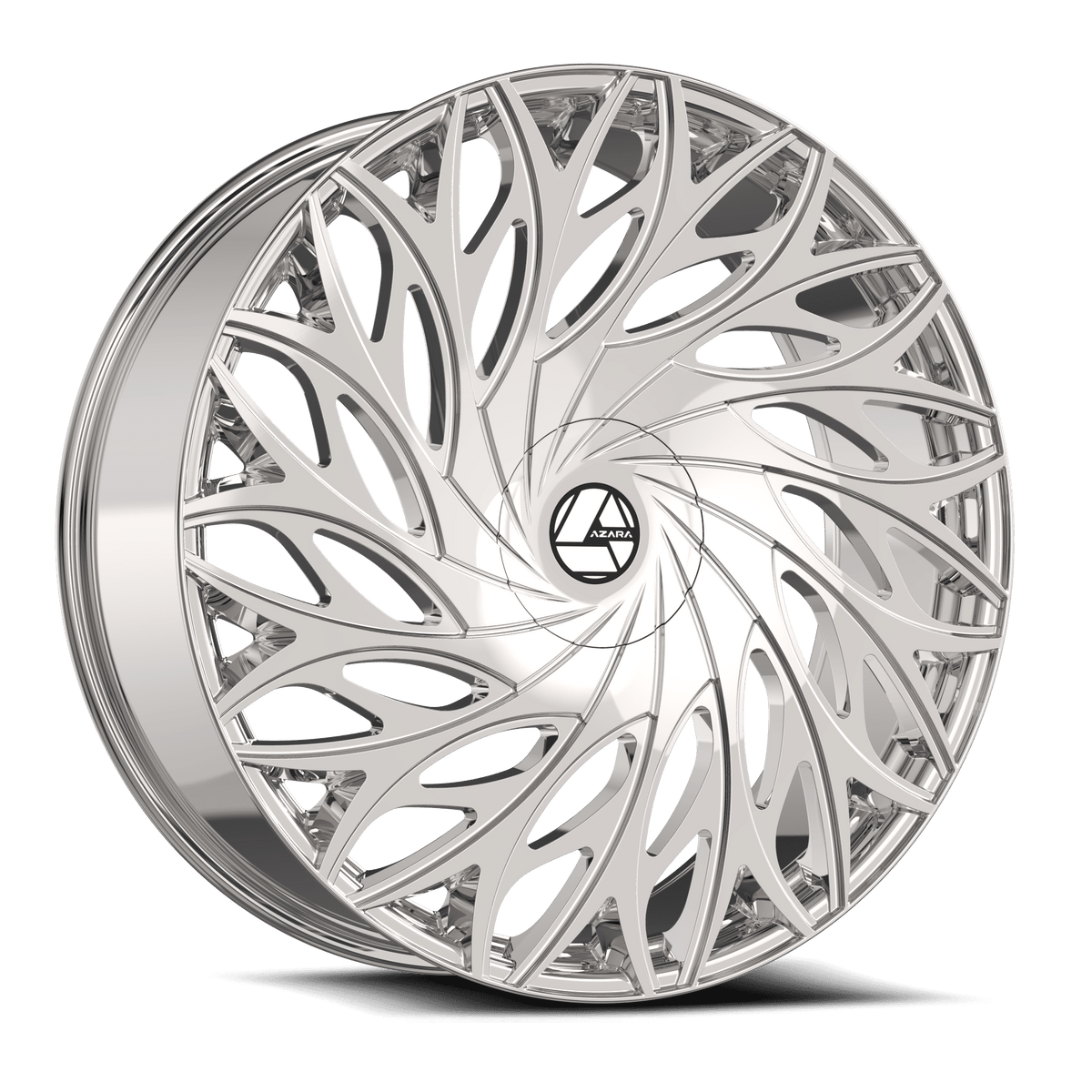 Azara AZA-525 Nano Chrome 22x9.5 +15 5x120|5x115mm 74.1mm - Wheelwiz