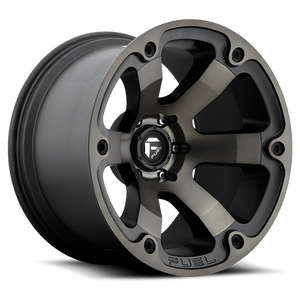 Fuel Offroad D564 BEAST MATTE BLACK DOUBLE DARK TINT 17x9 +35 6x139.7mm 108mm - Wheelwiz