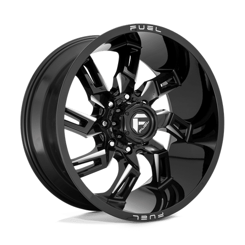 Fuel Offroad D747 GLOSS BLACK MILLED 22x10 -18 8x180mm 124.2mm - Wheelwiz