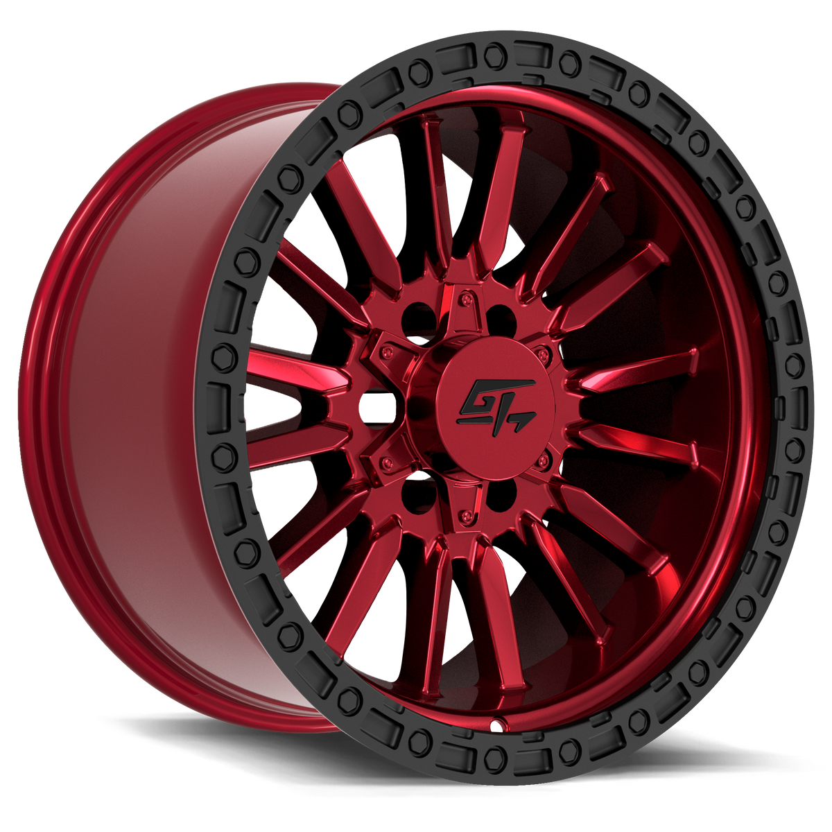 GT Off-Road CHAMBER Red Anodized with Black Ring 18x12 -44 6x135|6x139.7mm 0mm - Wheelwiz