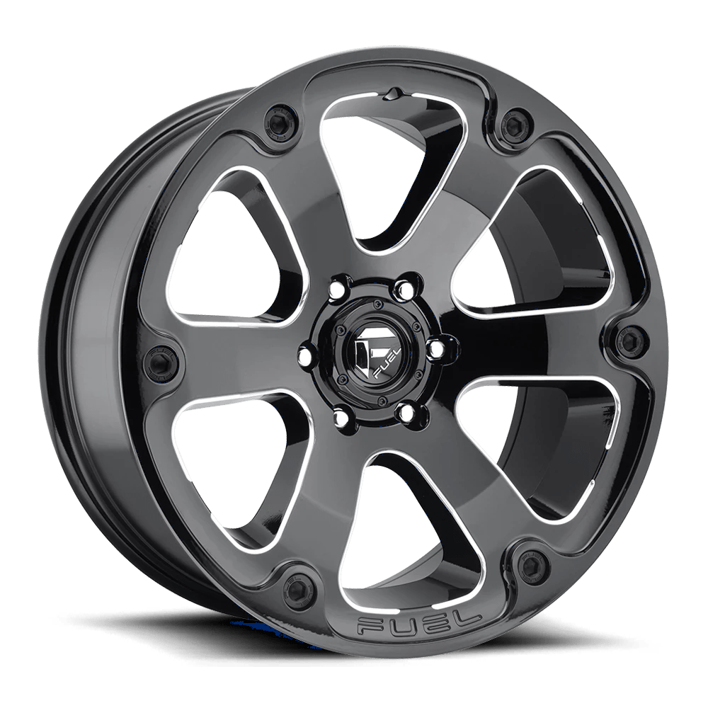 Fuel Offroad D562 BEAST GLOSS BLACK MILLED 20x10 -18 5x127mm 78.1mm - Wheelwiz