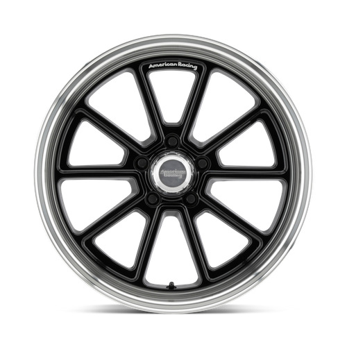American Racing VN510 DRAFT Gloss Black W/ Diamond Cut Lip 18x10 +12 5x114.3mm 72.6mm - Wheelwiz