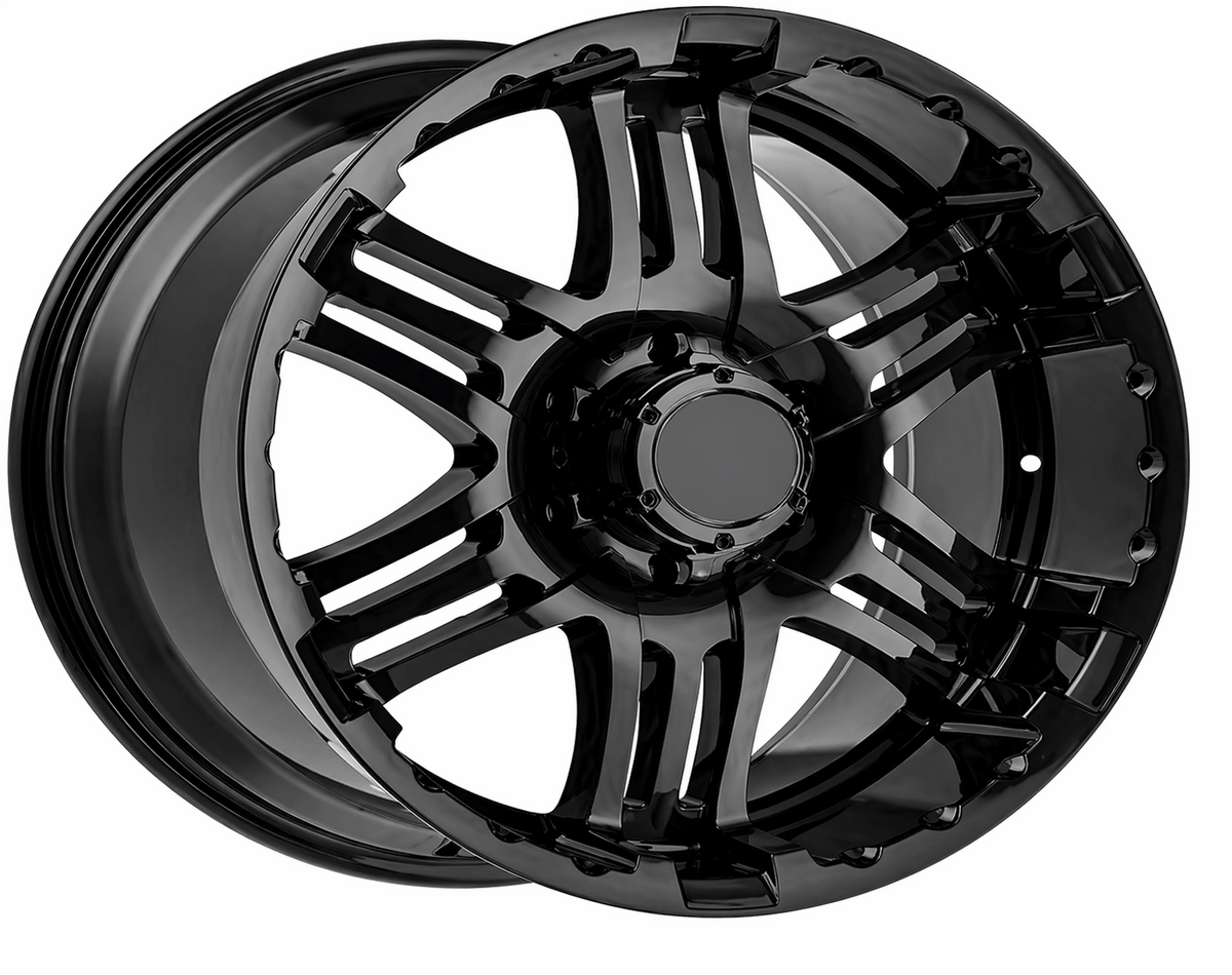 RTX Kraken Gloss Black 17x9 0 6x135|6x139.7mm 106.1mm - Wheelwiz