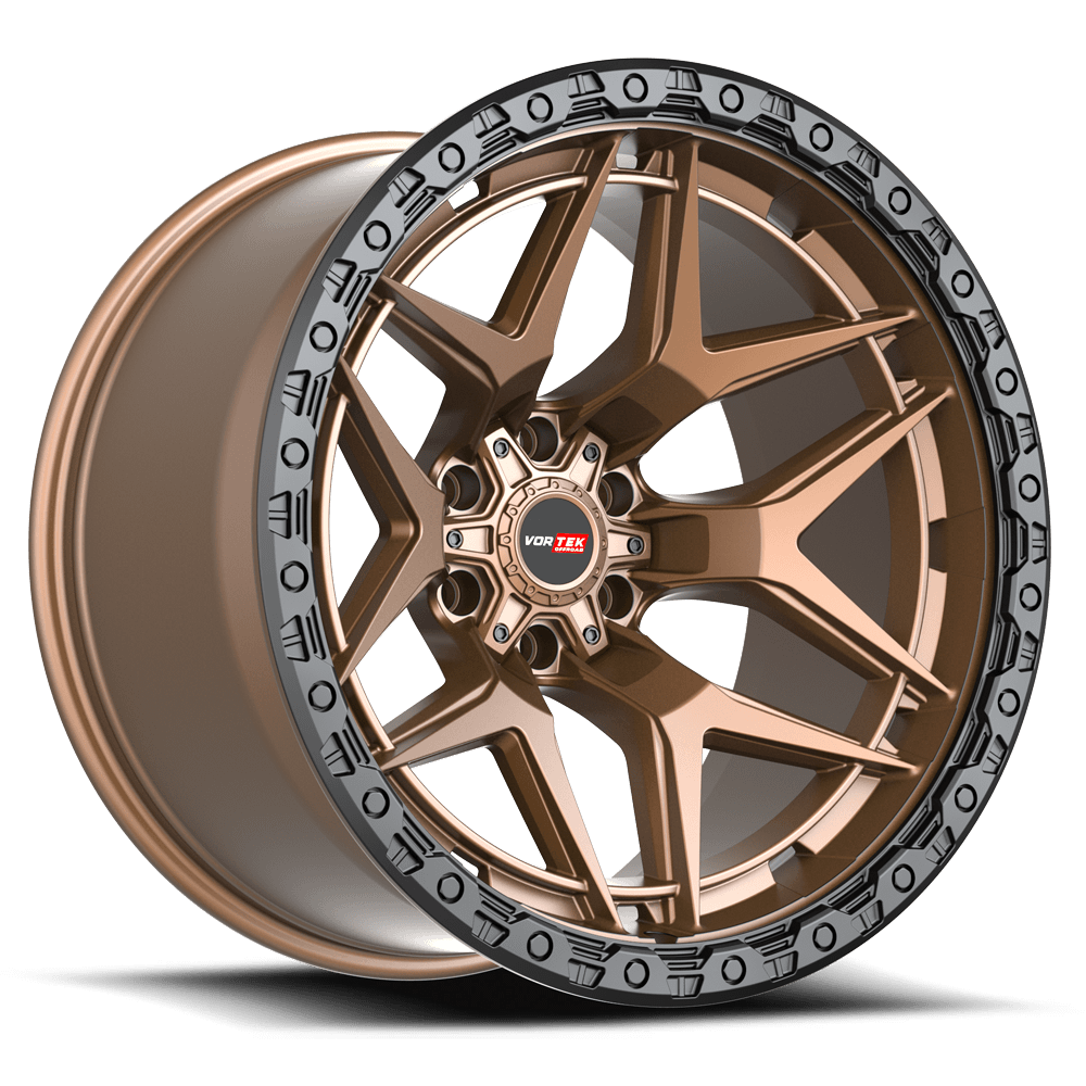 Vortek VRT-603 Matte Bronze With Black Bead Ring 17x9 +12 6x135|6x139.7mm 106.1mm - Wheelwiz