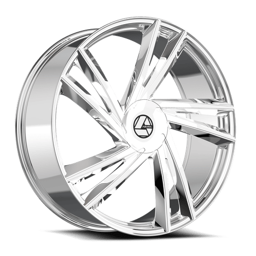 Azara AZA-529 Nano Chrome 22x9.5 +15 5x120|5x115mm 74.1mm - Wheelwiz