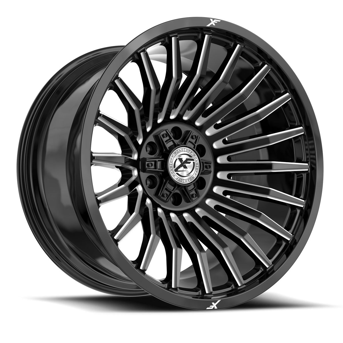 XF Off-Road XF-231 Gloss Black Milled 20x10 -12 5x127|5x139.7mm 78.1mm - Wheelwiz