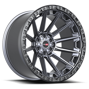 Vortek VRT-601 Matte Titanium Black Bead Ring 24x10 +18 6x135|6x139.7mm 106.1mm - Wheelwiz