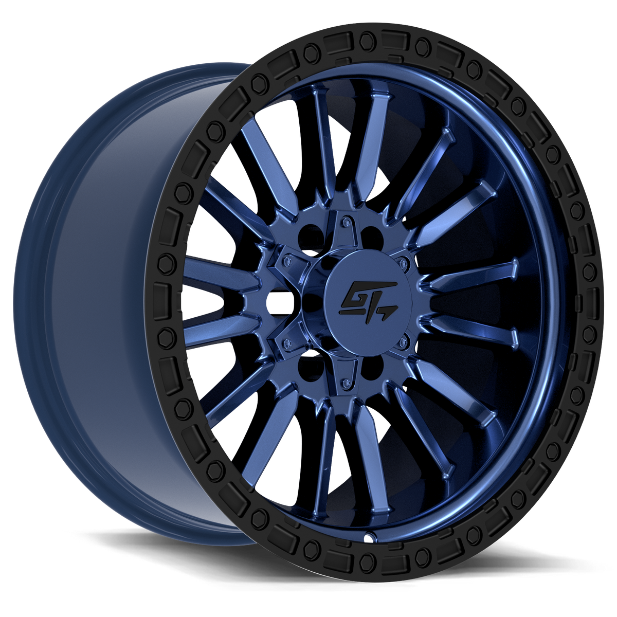 GT Off-Road CHAMBER Black Ring / Midnight Blue Centre 18x10 -18 8x165.1|8x180mm 125.2mm - Wheelwiz