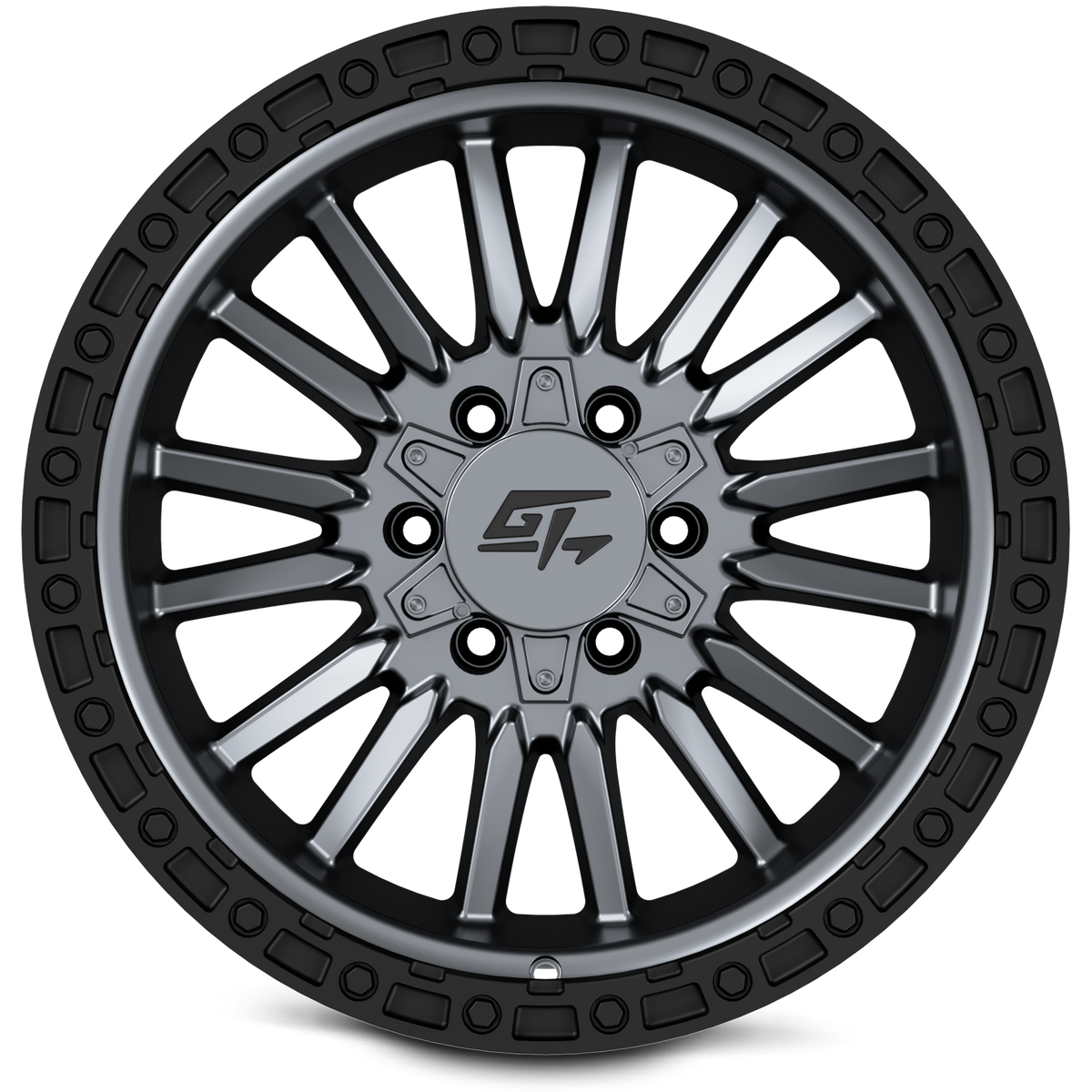 GT Off-Road CHAMBER Black Ring / Matte Gunmetal Centre 20x10 -18 6x135|6x139.7mm 106.1mm - Wheelwiz