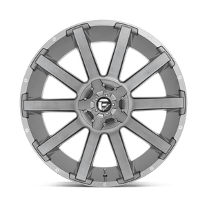 Fuel Offroad D714 CONTRA PLATINUM BRUSHED GUN METAL TINTED CLEAR 24x14 -75 5x127|5x139.7mm 87.1mm - Wheelwiz