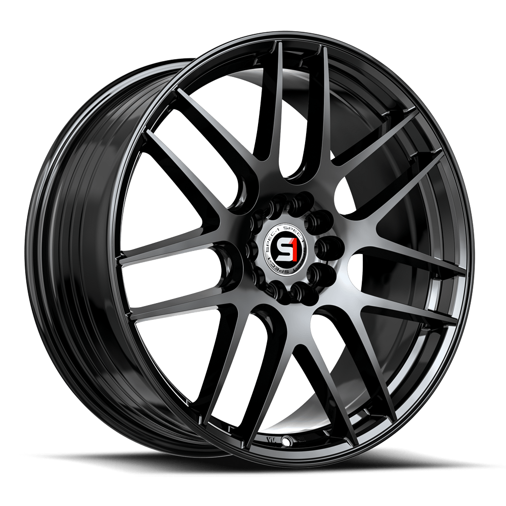 Spec-1 SP-65 Gloss Black 17x8 +42 5x114.3|5x105mm 73.1mm - Wheelwiz