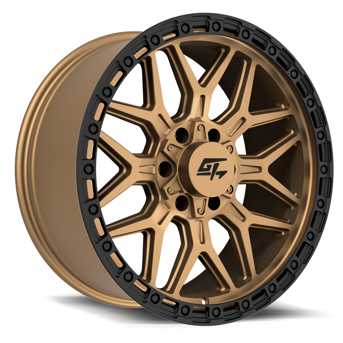 GT Off-Road REVOLT Matte Bronze with Black Ring 20x10 -18 5x127|5x139.7mm 0mm - Wheelwiz