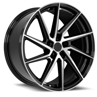 Sentali APEX Gloss Black Machined Face 19x8.5 +35 5x120mm 72.6mm