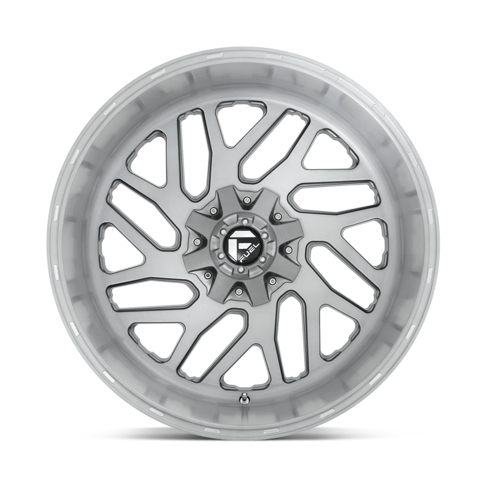 Fuel Offroad D715 TRITON PLATINUM BRUSHED GUN METAL TINTED CLEAR 22x10 -18 8x170mm 125.1mm - Wheelwiz