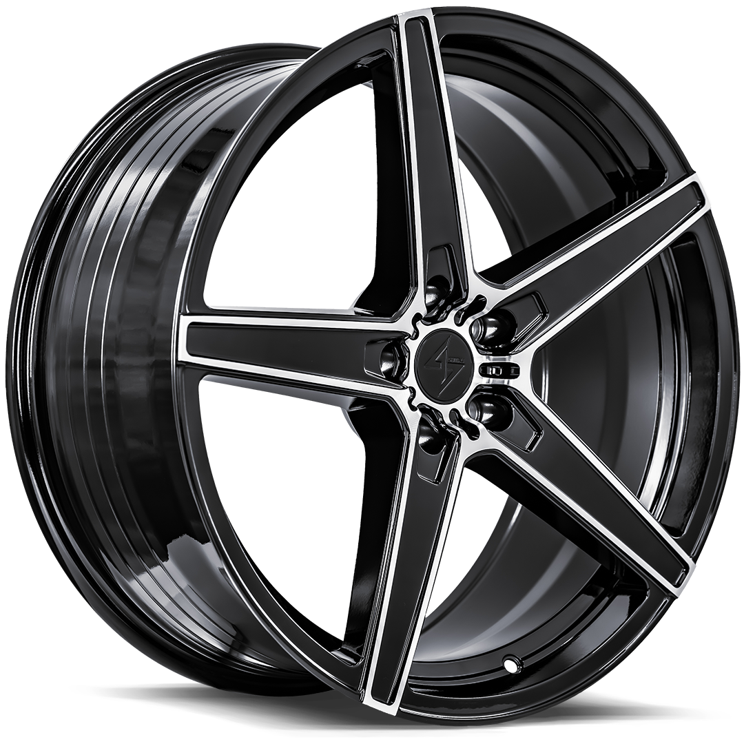 Sentali SS4 Gloss Black Machined 20x10.5 +40 5x114.3mm 73.1mm - Wheelwiz