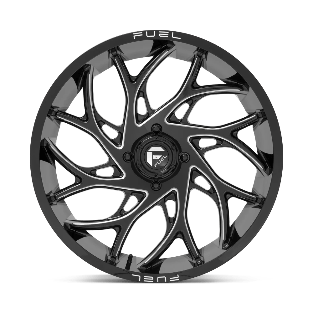 Fuel Offroad D741 RUNNER GLOSS BLACK MILLED 22x7 +13 4x156mm 132mm - Wheelwiz
