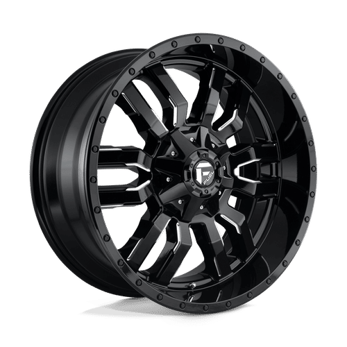 Fuel Offroad D595 GLOSS BLACK MILLED 22x10 +10 8x170mm 125.1mm - Wheelwiz