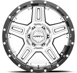 Krank Hammer Chrome w/ Gloss Black Barrel 20x9 0 6x135|6x139.7mm 108mm - Wheelwiz