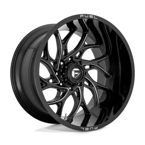 Fuel Offroad D741 GLOSS BLACK MILLED 24x12 -44 8x165.1mm 125.1mm - Wheelwiz