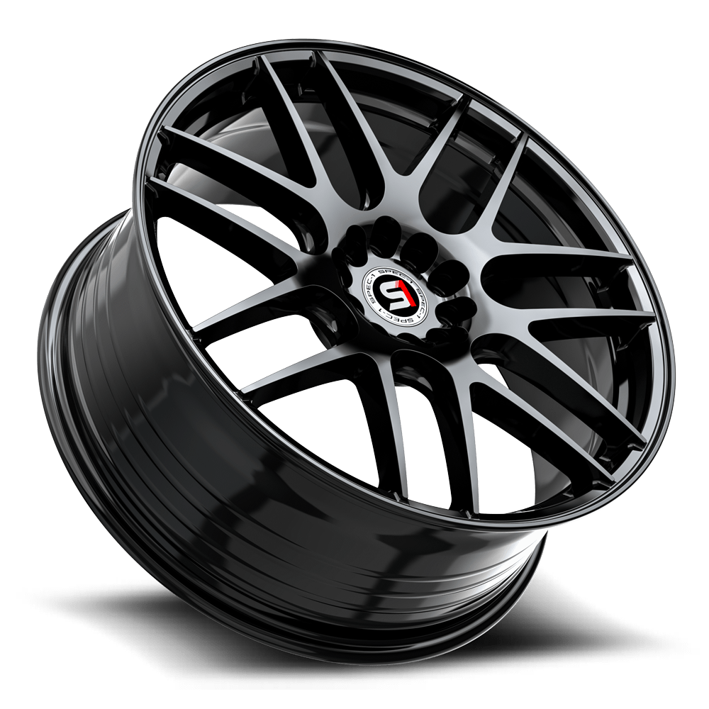 Spec-1 SP-65 Gloss Black 17x8 +42 5x112|5x114.3mm 73.1mm - Wheelwiz
