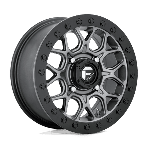 Fuel Off-road D919 MATTE GUN METAL BLACK BEAD RING 15x7 +38 4x156mm 132mm - Wheelwiz