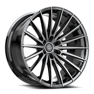 Arvano ART-2 Gloss Black & Brushed Double Dark Tint 20x10 -18 6x135mm 87.1mm