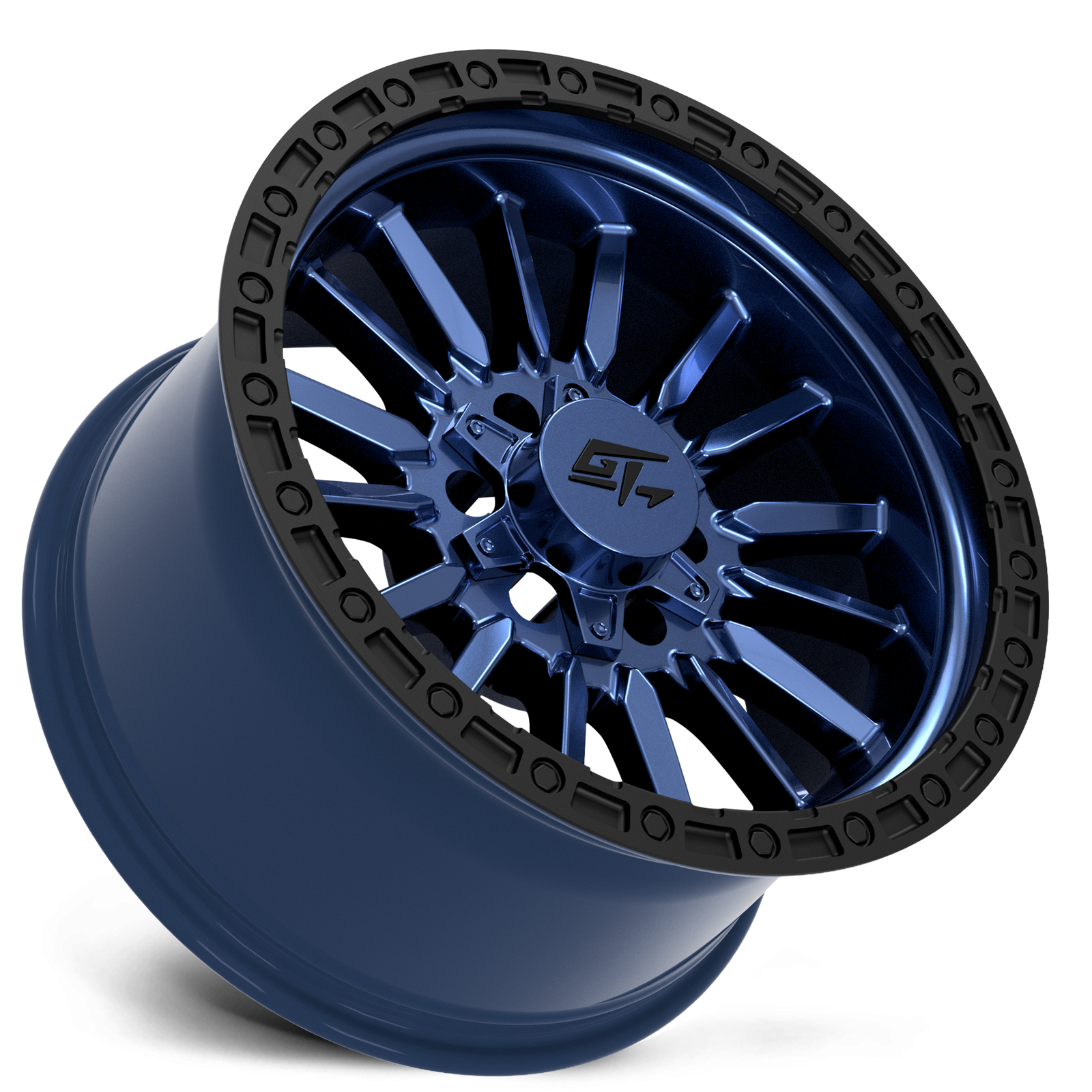 GT Off-Road CHAMBER Midnight Blue Center / Black Ring 18x12 -44 6x135|6x139.7mm 0mm - Wheelwiz