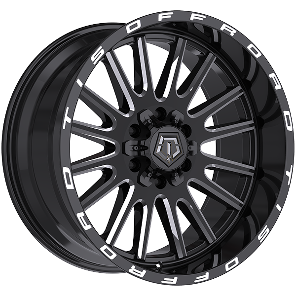 TIS Wheels 567 Gloss Black - Milled Edge 22x10 -19 6x135|6x139.7mm 106.2mm - Wheelwiz