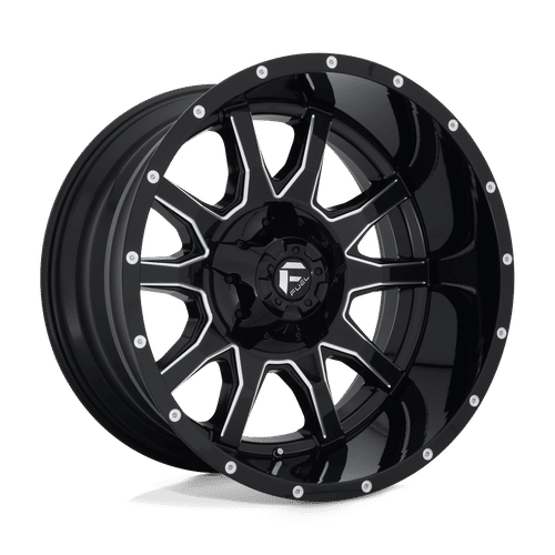 Fuel Offroad D627 GLOSS BLACK MILLED 22x12 -43 8x170mm 125.1mm - Wheelwiz