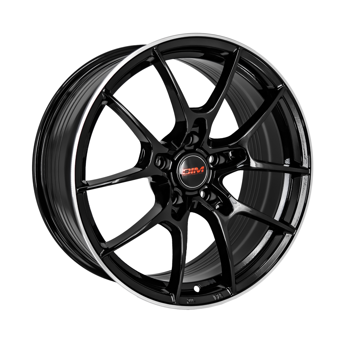DIM WC001 Black Silver Lip 17x7.5 +35 5x114.3mm 0mm - Wheelwiz
