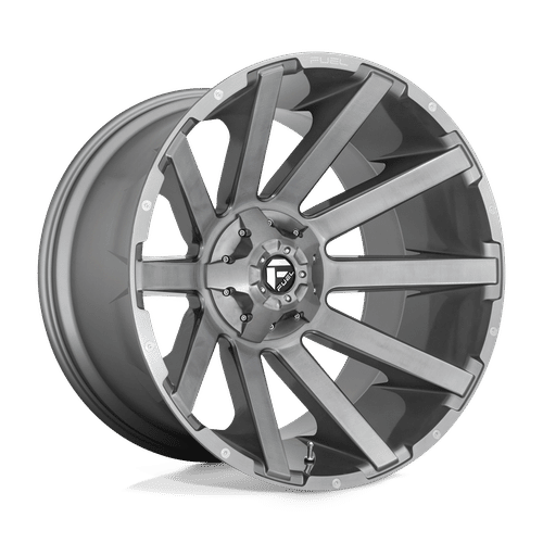 Fuel Offroad D714 BRUSHED GUN METAL TINTED CLEAR 22x10 -19 6x135|6x139.7mm 106.1mm - Wheelwiz