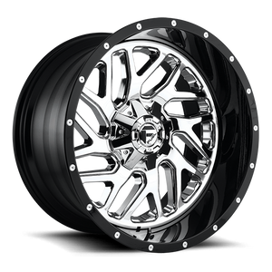 Fuel Offroad D211 TRITON CHROME PLATED GLOSS BLACK LIP 20x12 -44 6x135|6x139.7mm 106.1mm - Wheelwiz