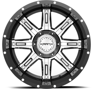 Krank Shaft Chrome w/ Gloss Black Barrel 20x9 0 5x127|5x139.7mm 77.8mm - Wheelwiz