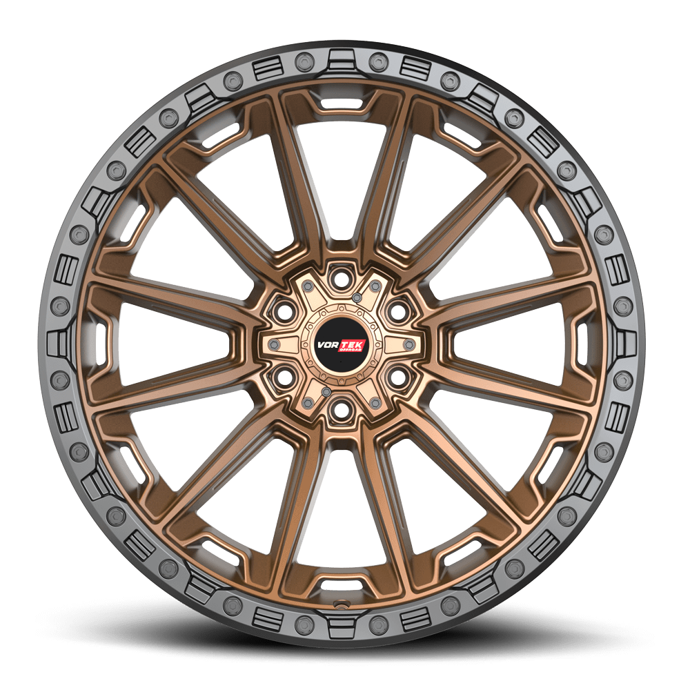Vortek VRT-601 Matte Bronze With Black Bead Ring 18x9 +12 6x135|6x139.7mm 106.1mm - Wheelwiz
