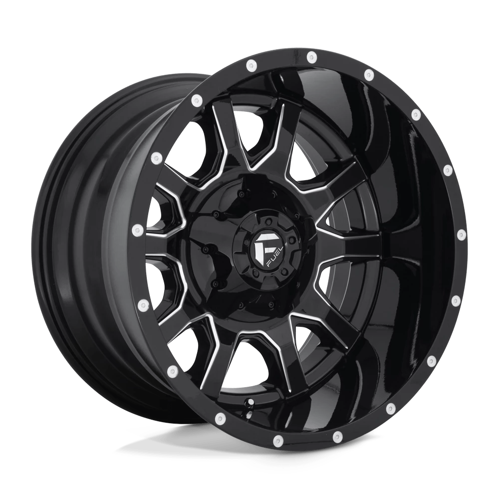 Fuel Offroad D627 VANDAL GLOSS BLACK MILLED 20x12 -43 8x165.1mm 125.1mm - Wheelwiz
