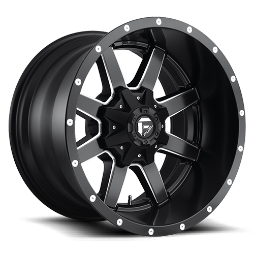 Fuel Offroad D538 MAVERICK MATTE BLACK MILLED 26x7 +13 4x156mm 132mm - Wheelwiz
