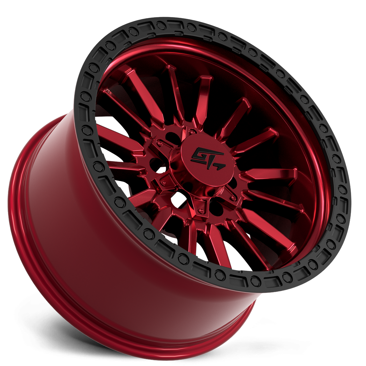 GT Off-Road CHAMBER Black Ring / Anodized red centre 18x10 -18 5x127|5x139.7mm 78.1mm - Wheelwiz