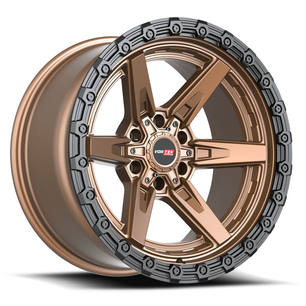 Vortek VRT-602 Matte Bronze Black Bead Ring 17x9 +12 6x135|6x139.7mm 106.1mm - Wheelwiz