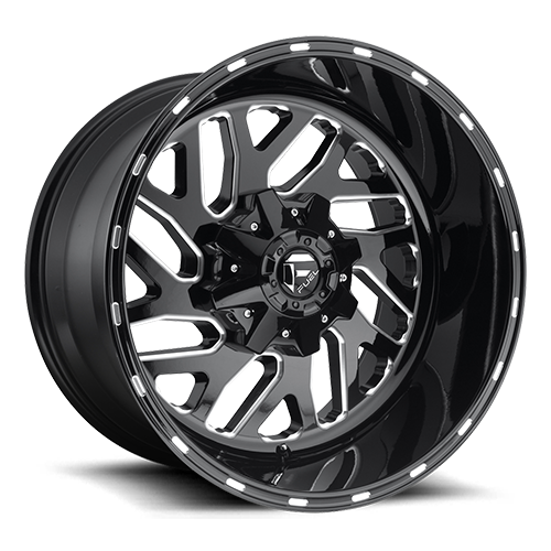 Fuel Offroad D581 TRITON GLOSS BLACK MILLED 20x10 -18 8x180mm 124.2mm - Wheelwiz