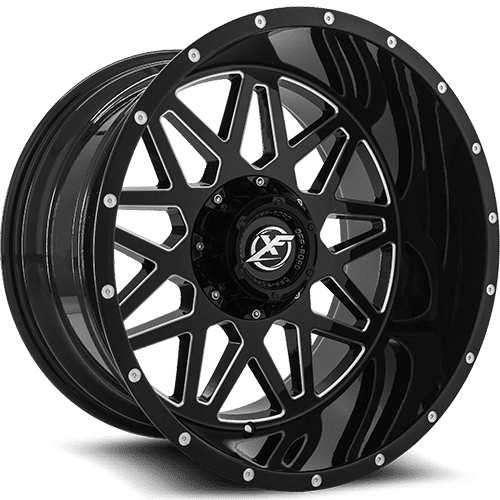 XF Off-Road XF-211 Gloss Black Milled 22x12 -44 5x127|5x139.7mm 78.1mm - Wheelwiz