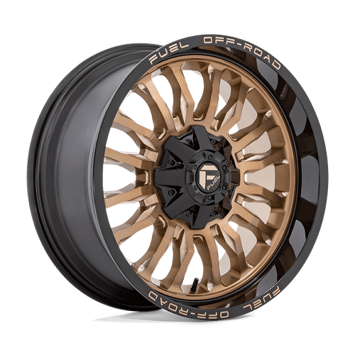 Fuel Offroad D797 PLATINUM BRONZE WITH BLACK LIP 22x12 -44 8x165.1mm 125.1mm - Wheelwiz
