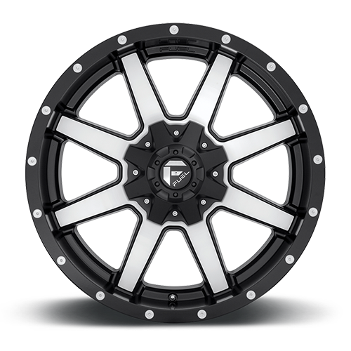 Fuel Offroad D537MAVERICK MATTE BLACK MACHINED 20x10 -12 8x180mm 124.2mm - Wheelwiz