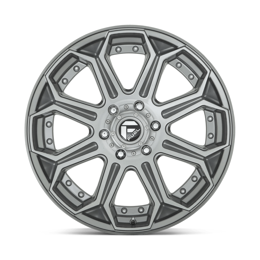 Fuel Offroad D705 SIEGE BRUSHED GUN METAL TINTED CLEAR 22x10 -18 6x139.7mm 106.1mm - Wheelwiz
