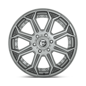 Fuel Offroad D705 SIEGE BRUSHED GUN METAL TINTED CLEAR 22x10 -18 6x139.7mm 106.1mm - Wheelwiz