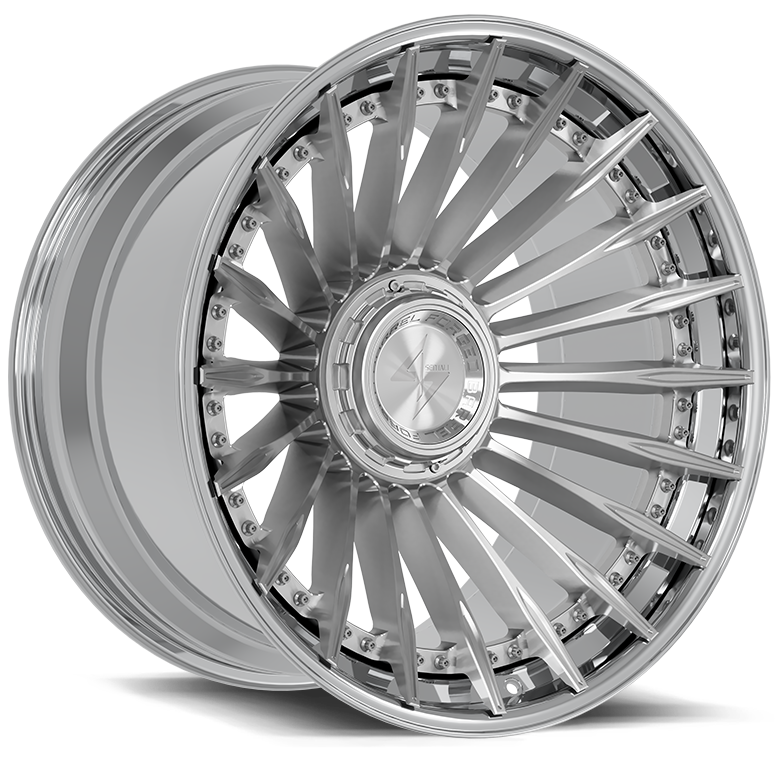Sentali BFX1 Chrome 24x14 -76 8x165.1|8x170mm 125.2mm - Wheelwiz