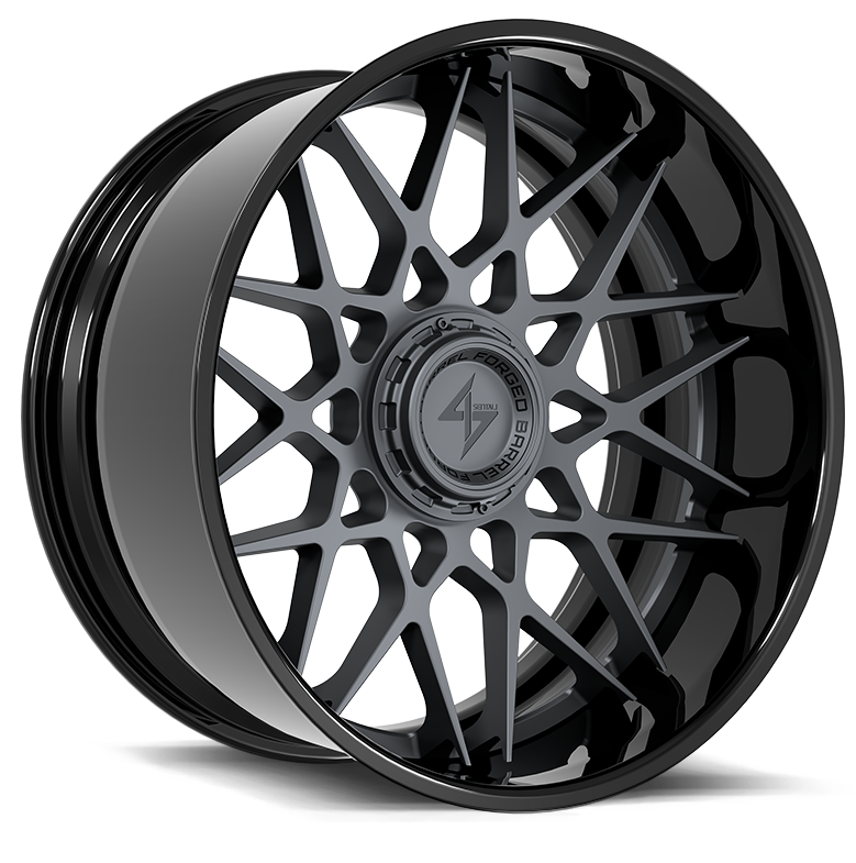 Sentali BFX5 Gloss Black Lip / Gun Metal Centre 22x10 -24 6x135|6x139.7mm 106.1mm - Wheelwiz