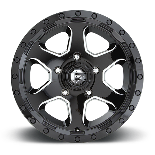 Fuel Offroad D590 RIPPER GLOSS BLACK MILLED 17x9 -12 5x127mm 78.1mm - Wheelwiz