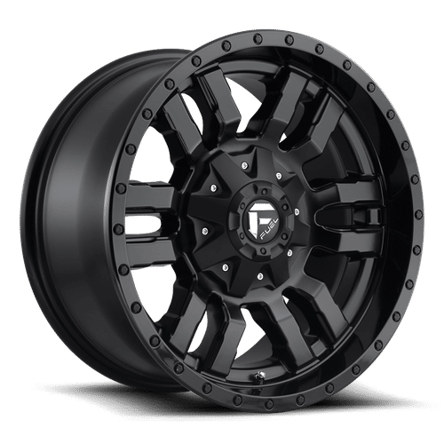 Fuel Offroad D596 MATTE BLACK GLOSS BLACK LIP 20x12 -44 5x127|5x114.3mm 78.1mm - Wheelwiz