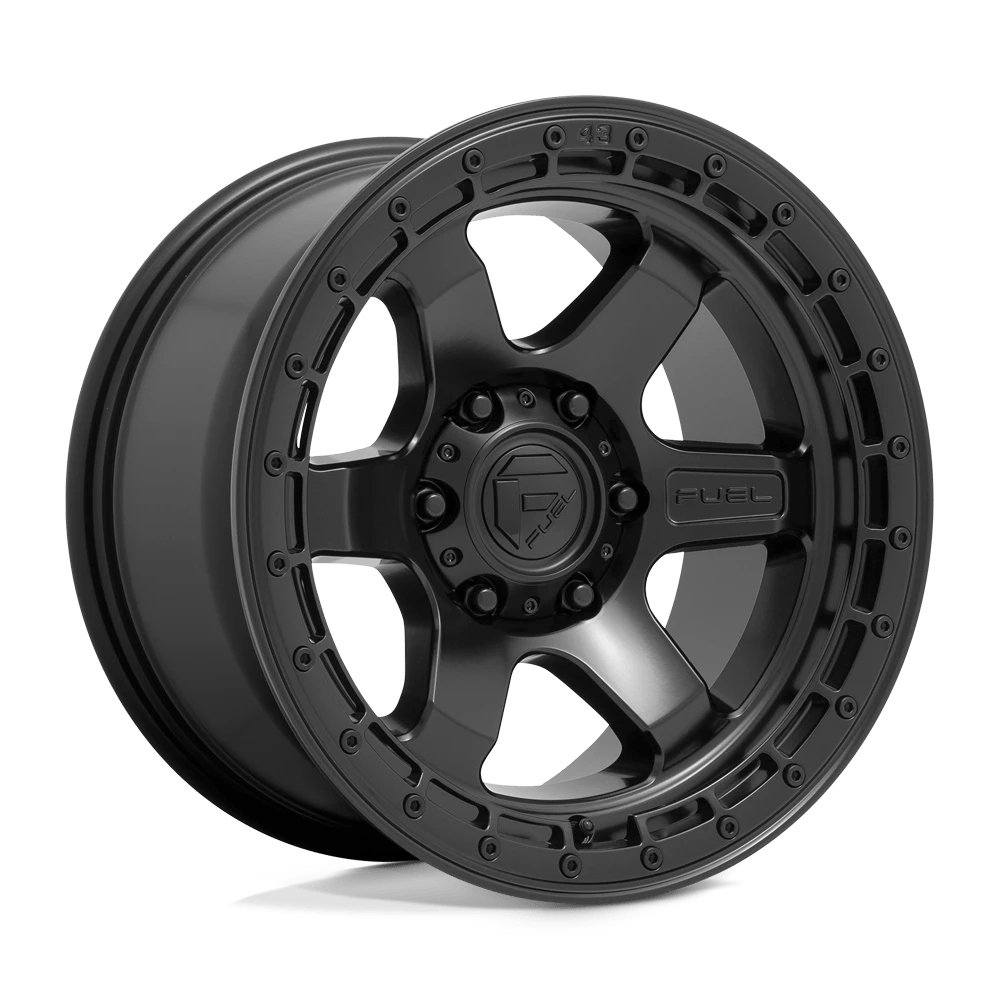 Fuel Offroad D750 BLOCK MATTE BLACK WITH BLACK RING 18x9 +20 6x114.3mm 66.06mm - Wheelwiz