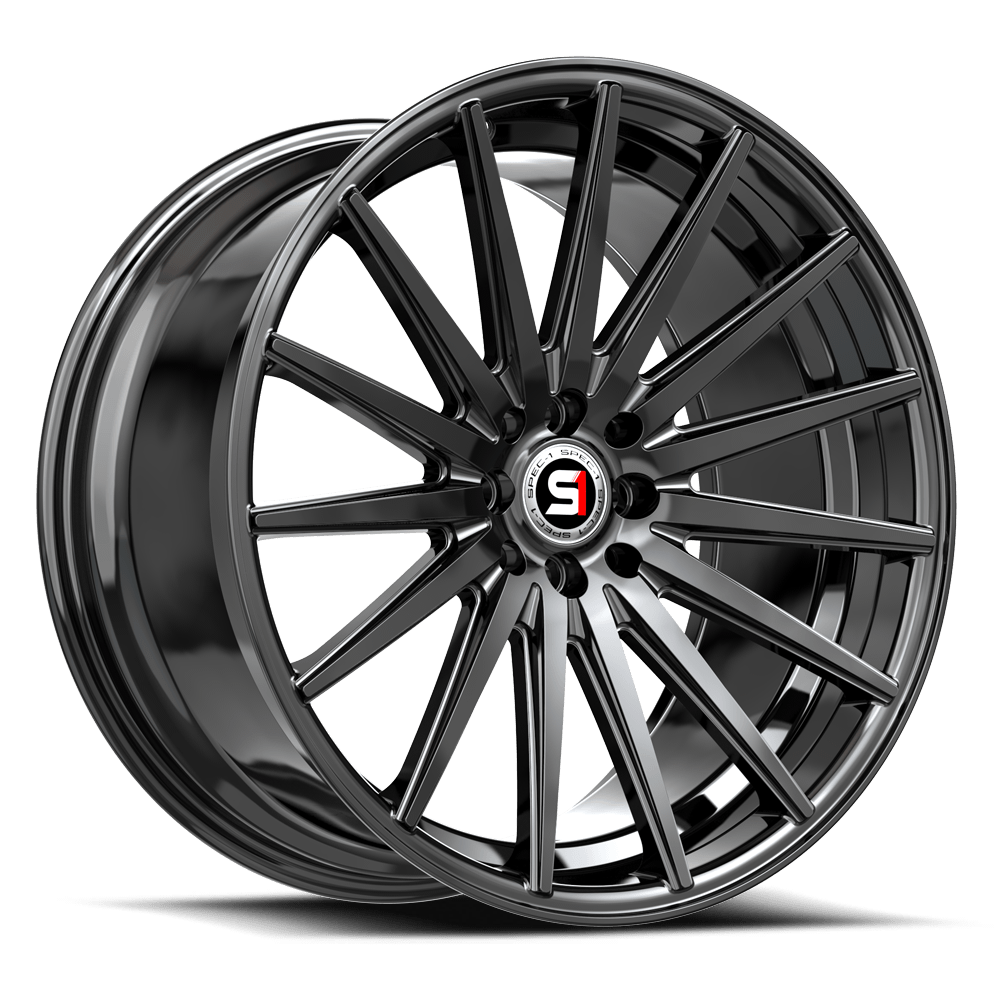 Spec-1 SP-69 Gloss Black 17x7.5 +42 5x114.3|5x100mm 73.1mm - Wheelwiz